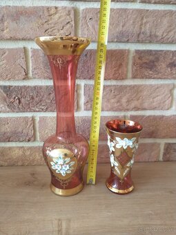 borské sklo, hutné sklo, zlatá zuzana ružová - 13