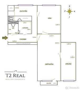 3-IZBOVÝ BYT–ŠTÚROVA UL., ŠIRŠIE CENTRUM, 59 M2, BALKÓN, - 13