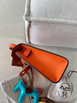 Hermes kelly mini kabelka oranžová - 13