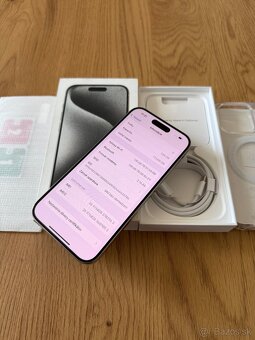 iPhone 15 Pro 128 gb White Titanium v záruke + príslušenstvo - 13