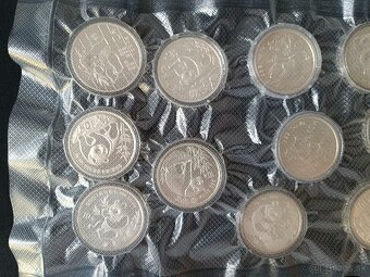 Čínska panda 10 Yuan od r. 1989. Strieborné mince. 1 oz. - 13