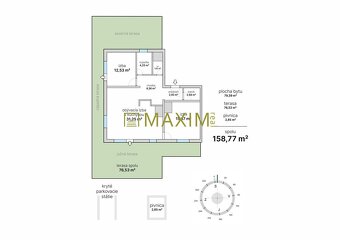 Exkluzívny 3-izbový penthouse s terasou, 158,77 m², Trnava - 13