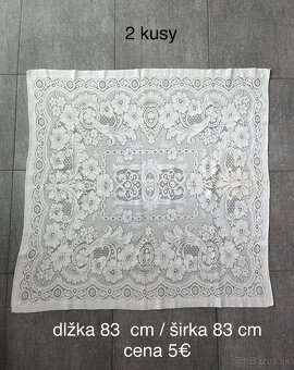 Predám retro ručne vyšívané kvetinkové obrusy aj iné. - 13