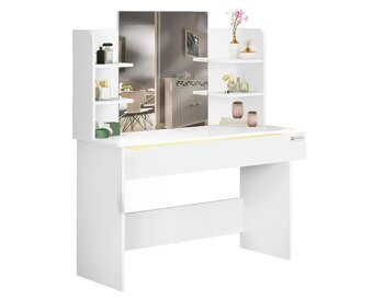 Toaletný stolík Lucia s LED osvetlením 140x110x40 - 13