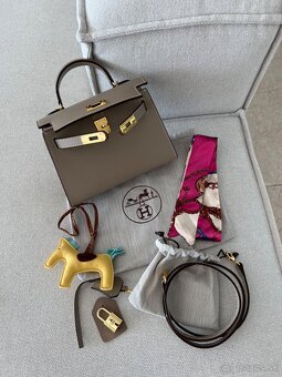 Hermes kelly mini kabelka béžová - 13