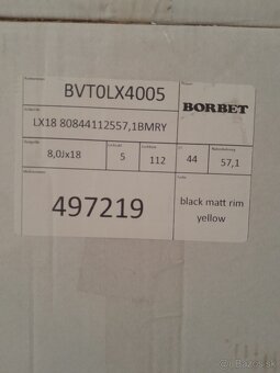Alu disky R18 5x112 Et44 8J Borbet Audi Vw Škoda Seat - 13