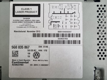 VW MIB Entry Radio Golf7 Passat B8 5G0035867 - 13