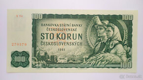 Bankovky 100 Kčs 1961, aj vzácejšie série - 13
