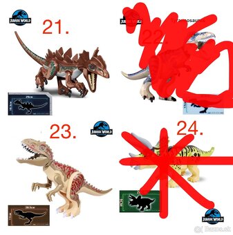 Rôzne dinosaury (8ks) typ lego - nové, nehrané - 13