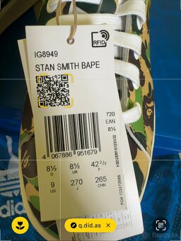 Tenisky Adidas Stan Smith + BAPE - 13