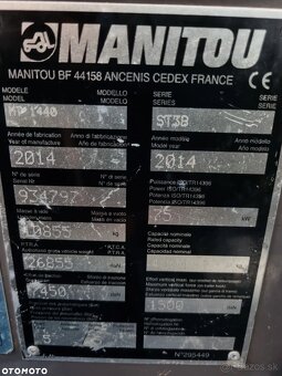 Teleskopický manipulátor Manitou MT1440, nový, z roku 2015, - 13