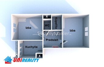 BÁNOVCE NAD BEBRAVOU - 3 izbový byt /Cyrila a Metoda/ 63 m2 - 13