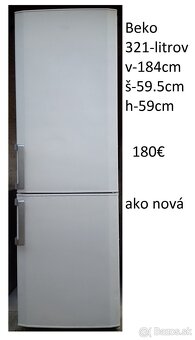 predám čiernu chladničku s mrazničkou BOSCH-347lit.-aj iné - 13