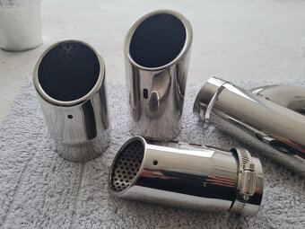 NEREZOVÉ a ČIERNE koncovky na výfuk - dvojitá koncovka - 13