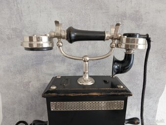 Starožitný švédský dvouklikový telefon z roku 1920-30 - 13