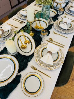 Nová pozlátená obedová súprava Thun pre 12 osôb-posielam - 13