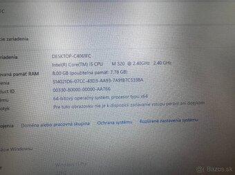 Notebook 14" HP.Intel i5-M520 2x2,40GHz.8gb ram.240gb SSD - 13