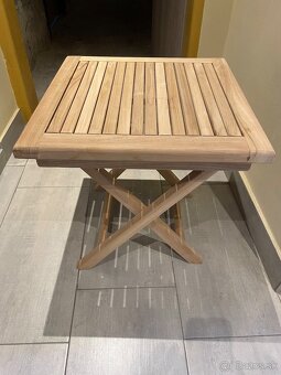 Teakova zostava 2 stoličky Amber+stôl Gentle-NOVÉ NEPOUŽITÉ - 13