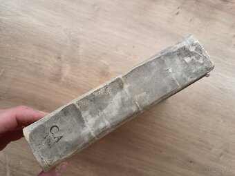 Starožitná latinská kniha 1677 pergamenová väzba - 13