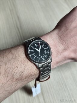 Titánové pánske hodinky BERNY Pilot Field watch, Zafír, NOVÉ - 13