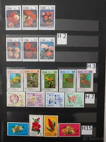 Filatelia-Poštové známky na predaj 6.Doprava + Kvety čisté - 13