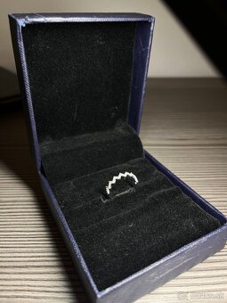 Elegantný prsteň z bieleho zlata s diamantmi 14 kt, 0.33 ct - 13