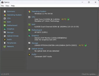 HP EliteBook 820 G3 /i5-6300U/8GB RAM/Touch FHD/256GB SSD - 13