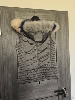 Krasna talianska bunda Max s pravou kozusinou - 13