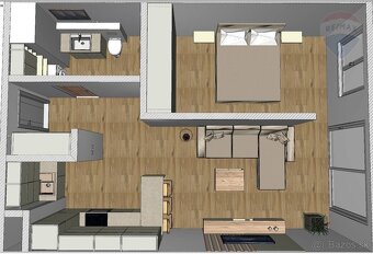 Predaj 2 izbový byt 48.6 m2, 3p. s balkónom a skladom, Rivie - 13