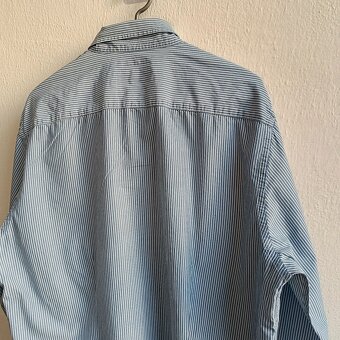 Vintage 90s Fred Perry modrá pruhovaná košeľa XXL slim - 13