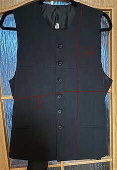 Pánsky oblek - oblek, 2x nohavice, 1x vestička - 13
