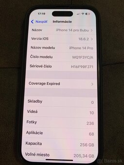 Apple iphone 14 pro, 256gb - 13