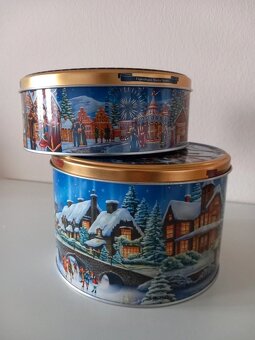 Staré i novšie plechové nádoby - cena za balík 9ks spolu - 13