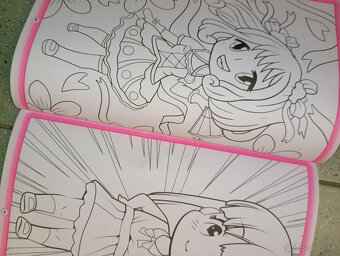 Manga Kawaii color omaľovánka s nálepkami - 13