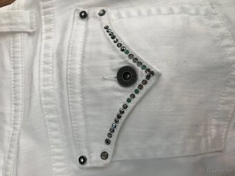 NOVÉ GUESS originál krystalove damske capri nohavice S/M - 13