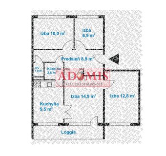 Predáme 4izbový byt 74m2,loggia,Irkutská ulica Košice,TOP lo - 13
