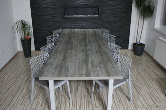 Nový jedálenský stôl pre 8-10 ľudí 300cm x 110cm - 13