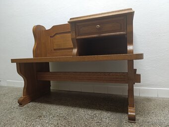 Rustikální botník / lavice, nábytek z masívu - 13