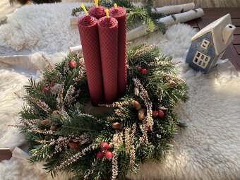 Adventné sviečky z včelieho vosku - 13