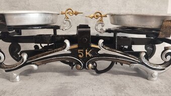 Dvoumiskové staré 5kg váhy po renovaci + závaži - 13