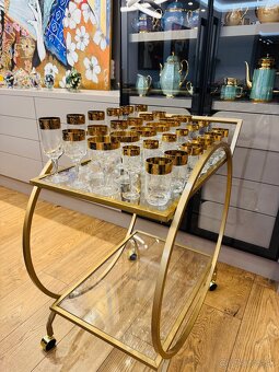 Sada pohárov z krištálového  skla LR Czechoslovakia,posielam - 13