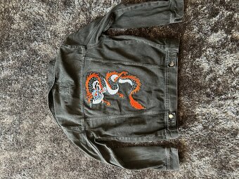 Pánska koženková bunda, bombera, riflovka - 13