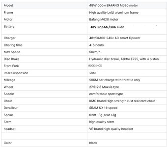 ARES S3 Bike 1000W - 13