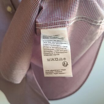 Lacoste fialová košeľa s dlhým rukávom kockovaná M/L - 13