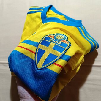 Švédsko Domáci Futbalový Dres 2014-2015 Adidas L - 13