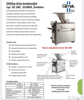 Dělička na těsto Glimek SD180 - 13