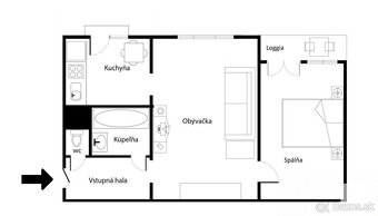 2 izbový priestranný byt, loggia a balkón, Bratislava – Ruži - 13