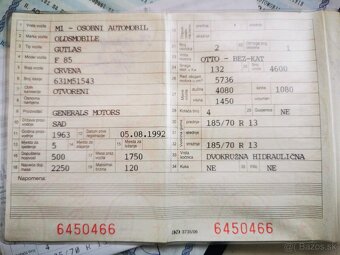 Oldtimer - Oldsmobile - F85, r. v. 1963 - 13
