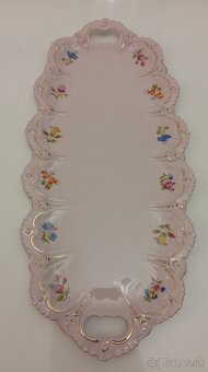 Růžový porcelán, velký podnos, Chodov - 13