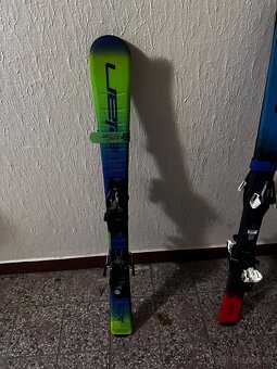 Detské lyžiarky Elan 32,5 zeleno-čierne - 13